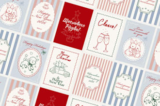 design a simple minimalist invitation or postcard