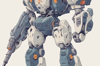 create futuristic cyberpunk style or mecha logo for you