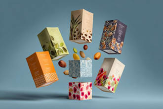 design minimal, modern and luxury packaging or label