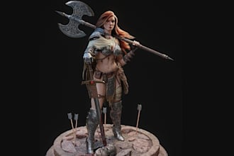 do stylized 3d game character in blender and zbrush, substance painter, ue5,uefn