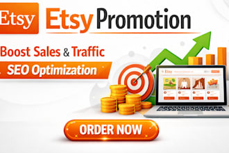 do etsy listing promotion, etsy sales  and etsy seo  to boost etsy traffic