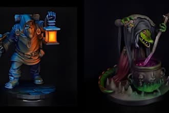 3d print and paint tabletop miniature dnd warhammer models resin mini painting