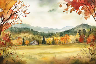 paint landscapes in watercolor