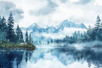 paint landscapes in watercolor
