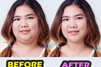 professionally retouch and slim your body or face naturally
