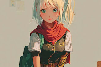 draw anime character illustration