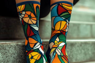 make a custom and pattern socks design