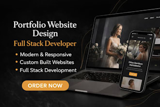 build full stack portfolio website and custom web development