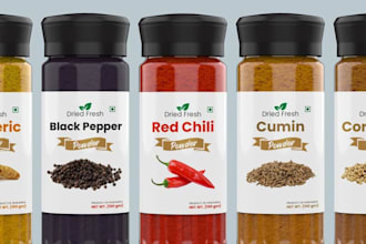 design custom chill sauce label, pepper jar label, hot food german product label