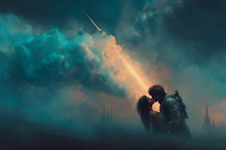 design a stunning sci fi book cover or futuristic artwork