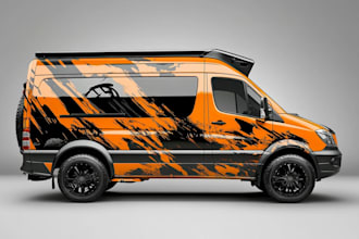 wrap the car wrapping with itasha decal vector design