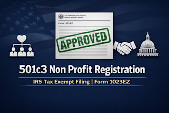 complete 501c3 non profit registration, irs tax exempt filing form 1023ez