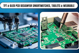 tft and oled pcb design for smartwatches, tablets, wearables and fitness tracker