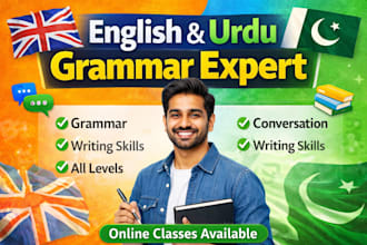 be your english and urdu teacher and tutor