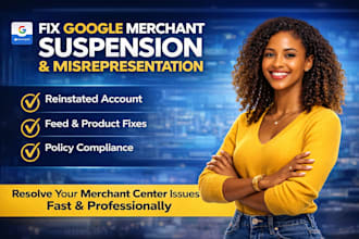 fix google merchant center suspension misrepresentation and product disapproval