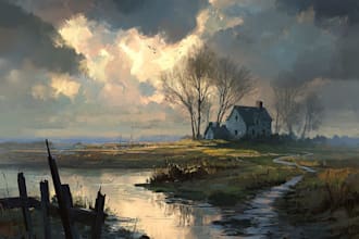 draw epic fantasy landscape painting