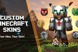 create your custom minecraft skin, HD unique character skin design