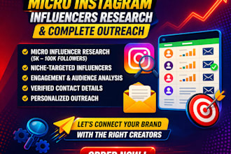 do best micro instagram influencers research, outreach for influencer marketing