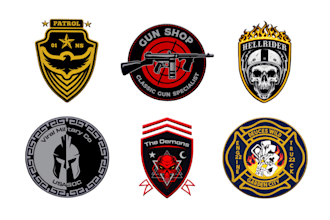 custom vintage patch, military tactical, badge logo design