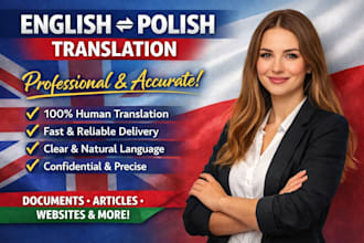 translate english to polish and polish to english manually