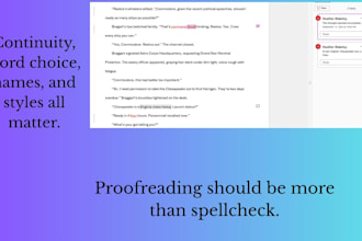 proofread your fiction novel or manuscript