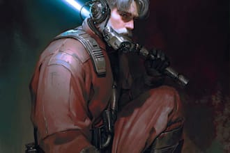 create cinematic sci fi star wars style character art