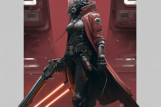 create stunning star wars sci fi character art