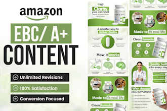 design amazon a plus content, ebc design and product images