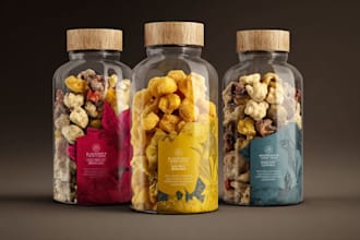 create a coffee bag, packaging and label sticker design