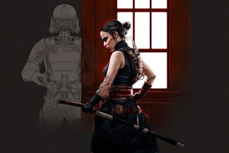 create custom sci fi star wars style character art