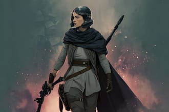 do a sci fi character art custom digital illustrations