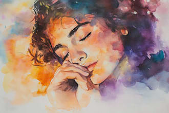 draw original watercolor traditional art