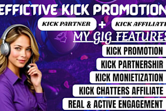 kick channel promotion live viewers and chatters kick affiliate to kick partner