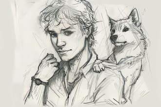 sketch any person, character or animal