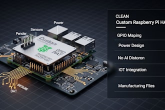 custom raspberry pi hat pcb, schematic, manufacturing files, pi gpio, pi hat pcb
