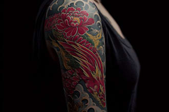 do a tattoo design in japanese style