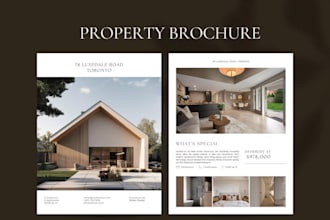 design real estate brochure vacation airbnb trifold bifold brochure flyer leafle