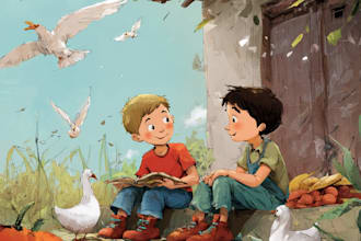 illustrate children story book illustration, children story