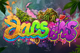 design weed graffiti lettering or cannabis mascot logo