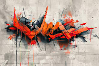 design a stylish graffiti inspired logo