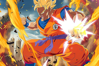 draw you in dragon ball z portrait style