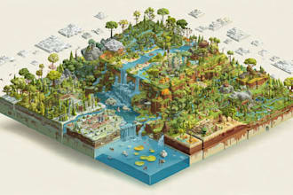 amazing vector or isometric map illustration