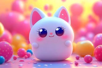 create cute kawaii cartoon character illustration