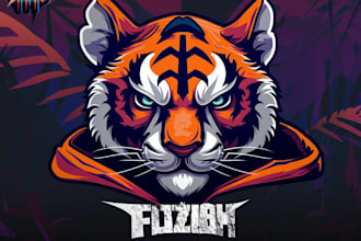 design a professional mascot logo for brand or stream