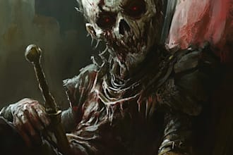 design a fantasy horror villain character
