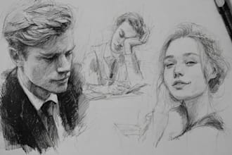 draw pencil sketch, portrait sketch, realistic sketch