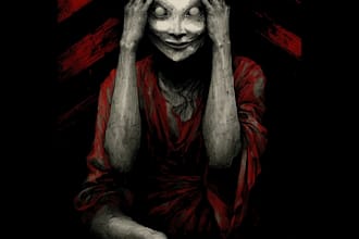 create dark fantasy horror character art with cinematic