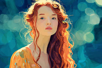 draw digital art commission in any art style