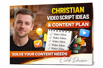 create christian video scripts ideas and content plan for your channel