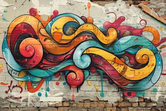 design a stylish graffiti inspired logo